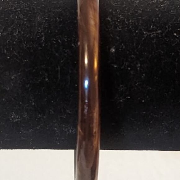 Brown Glass Bangle Bracelet - Picture 3 of 4